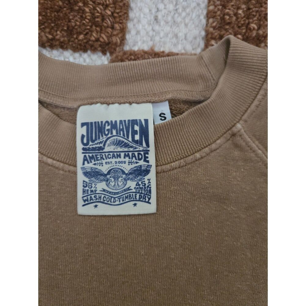 Jungmaven Crewneck Sweatshirt Tan Size Small